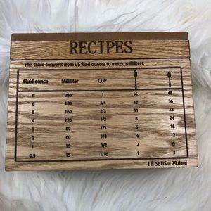 Wooden Recipe Box